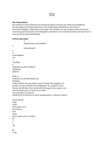 Exempel CV