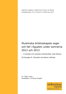 Muslimska brödraskapets seger och fall i Egypten under somrarna 2012 och 2013