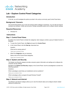 11.2.1.5 Lab - Explore Control Panel Categories