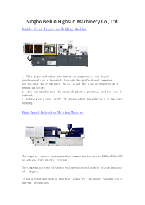 Double Color Injection Molding Machine