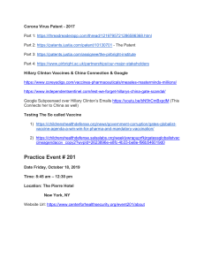 Corona Virus Revised Timeline