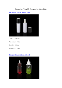 Pet Press Lotion Bottle