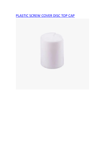 PLASTIC SCREW COVER DISC TOP CAP