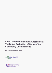 2000 WRC UK Land contaminaton Risk Assessment Tools - An Evaluation of some of the commonly used methodsSTRP260-e-p