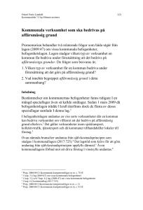 PM, Kommunal verksamhet som ska bedrivas på affärsmässig grund, 2022